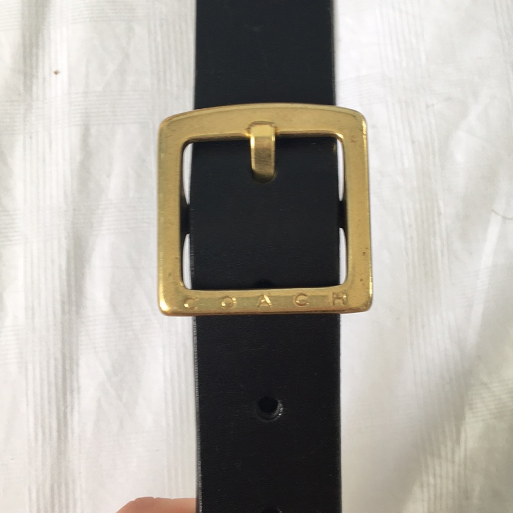 COACH black belt w gold buckle